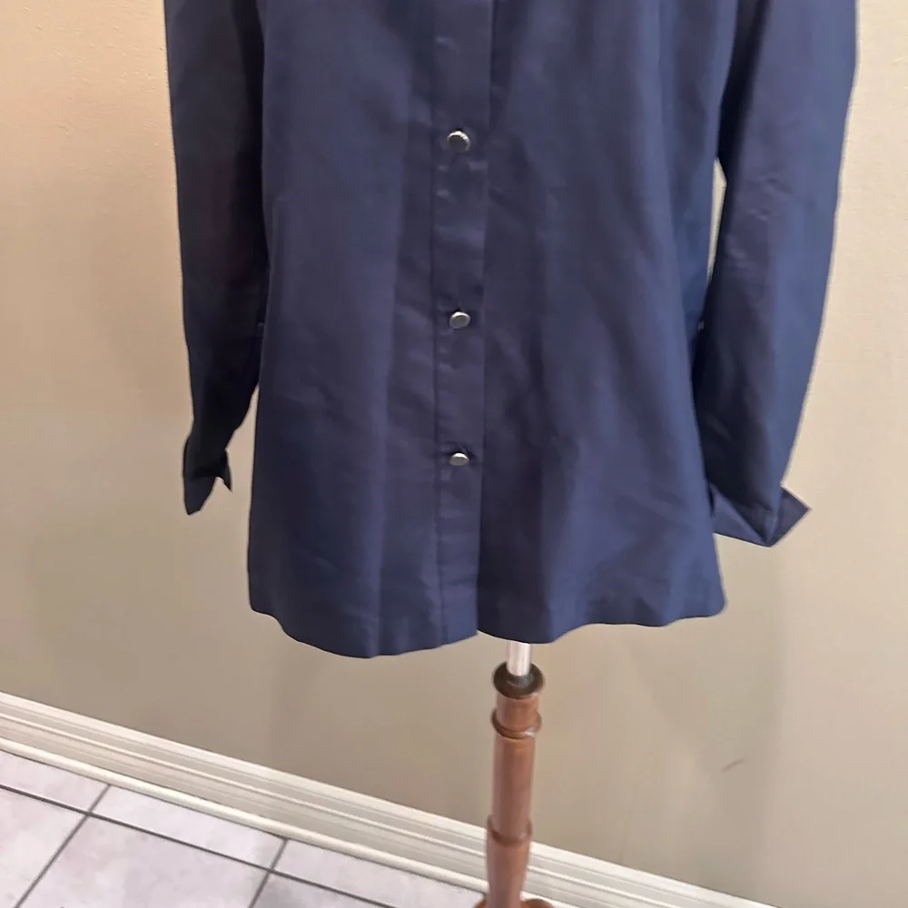 Talbots Midnight Blue Button Down Shirt - Picture 5 of 14